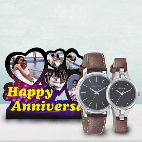 Amusing Personalized Photo Frame N Sonata Watch for Parents