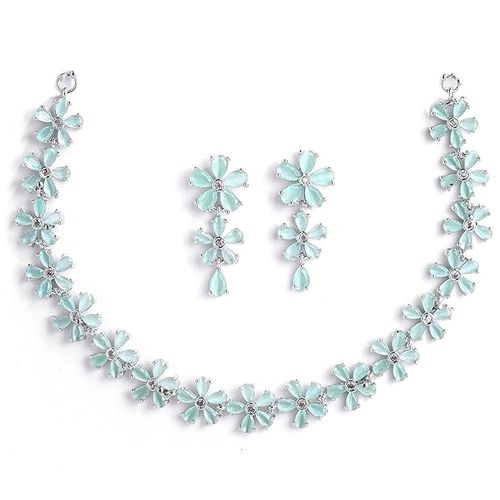 Beautiful CZ  N  AD Necklace Set