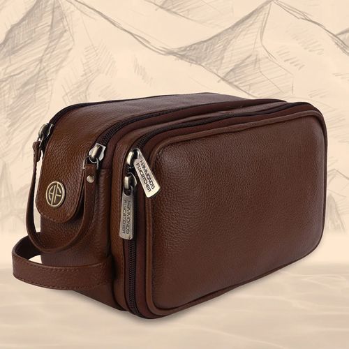 Wonderful Leather Toiletry Travel Kit