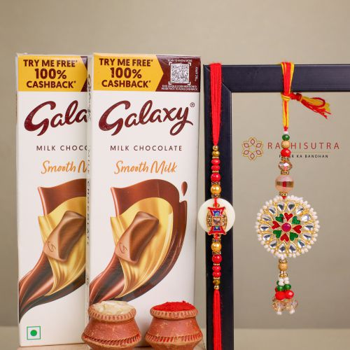 Exclusive Family Rakhi Set N Galaxy Chocolate Treat