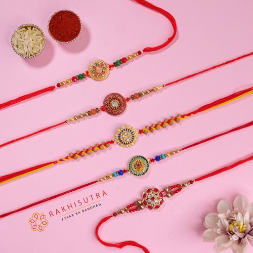 Elegant Kundan Rakhi Assortment