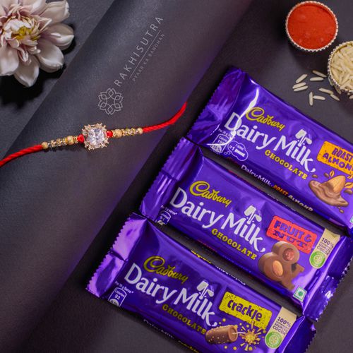 Traditional Kundan Rakhi  N  Chocolate Bliss